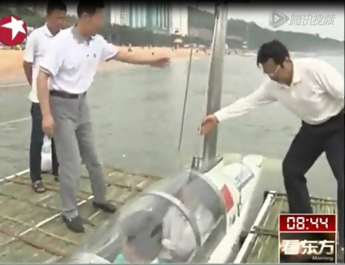 Chiếc tàu ngầm mini vừa kết thúc hành trình thử nghiệm